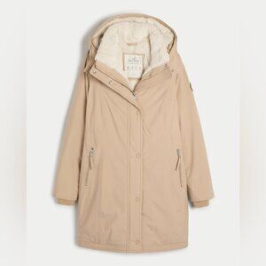 Hollister Faux Fur-Lined Parka - Tan - Women's Size XL - 344-413-0022-411